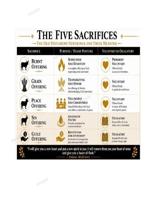 The Book of Sacrifice infographic page 3, a visual map tracing the common thread from Eden to the cross