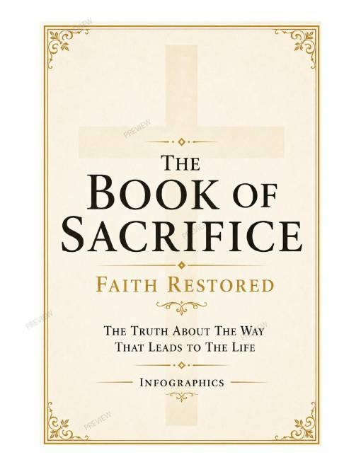 The Book of Sacrifice infographic page 1, a visual map tracing the common thread from Eden to the cross