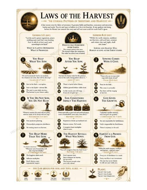The Book of Sacrifice infographic page 8, a visual map tracing the common thread from Eden to the cross